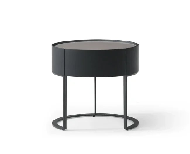 Verge Bedside Table - Black Oak