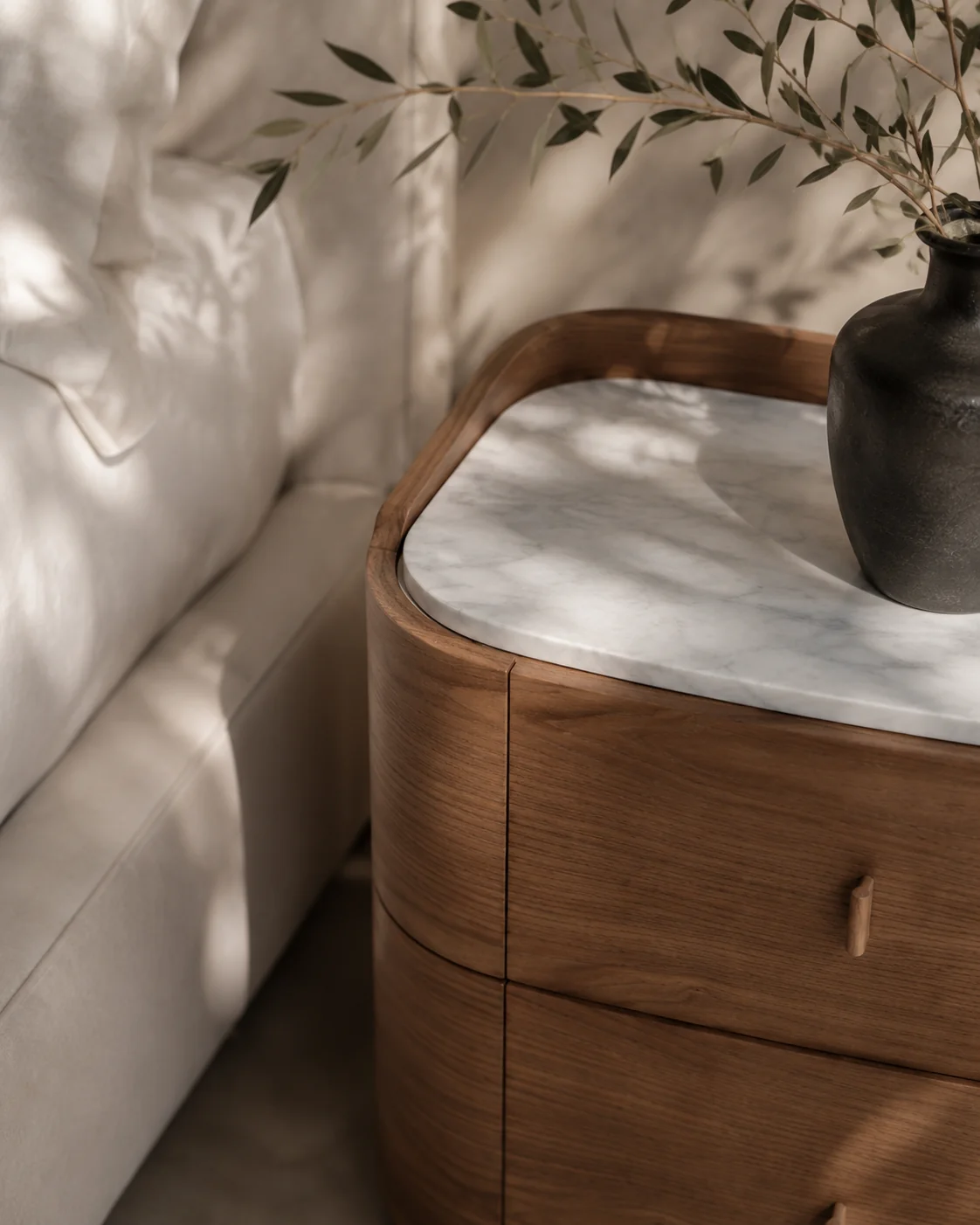 Vertu Bedside Table - Walnut Vertu Bedside Table - Walnut