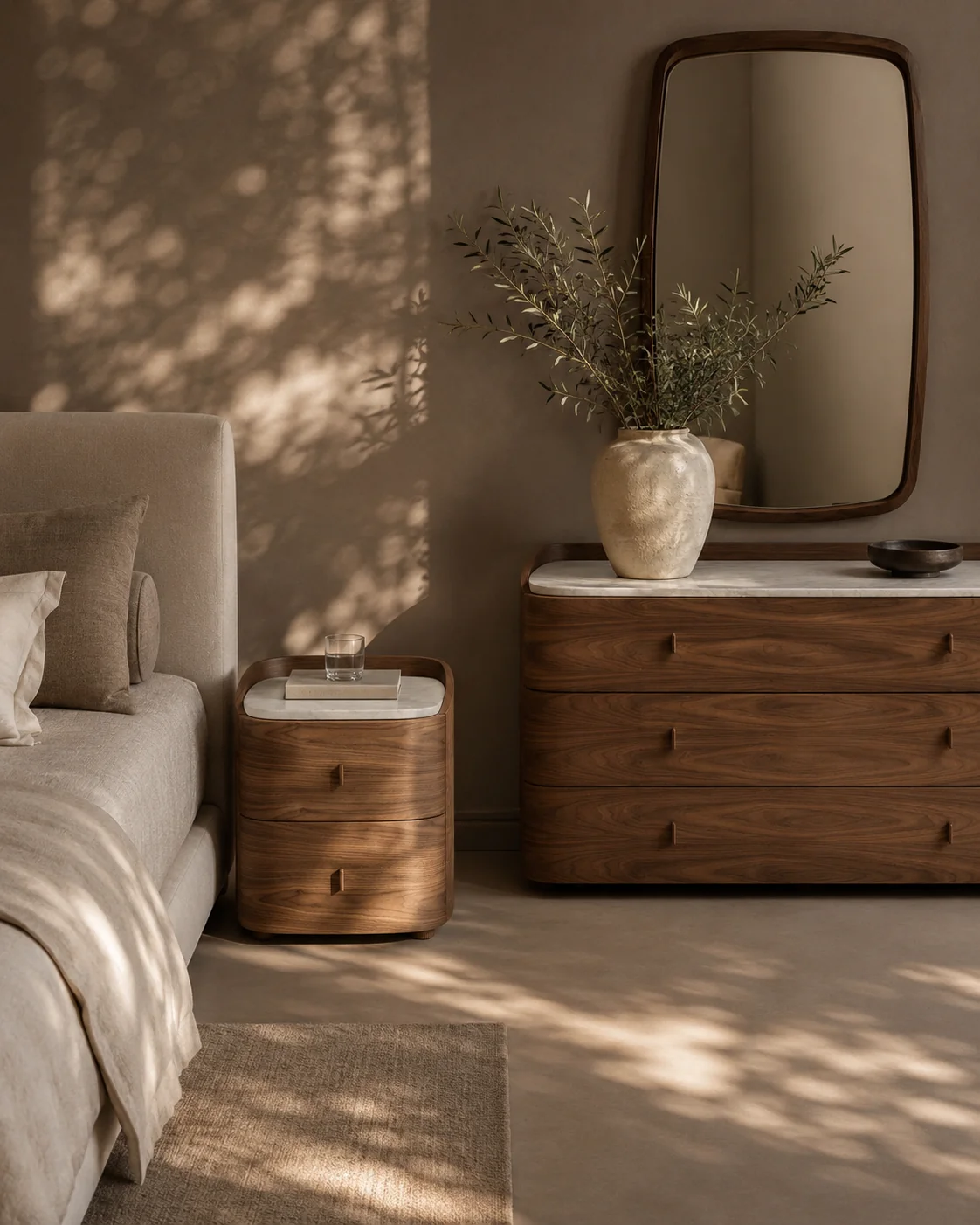 Vertu Bedside Table - Walnut Vertu Bedside Table - Walnut