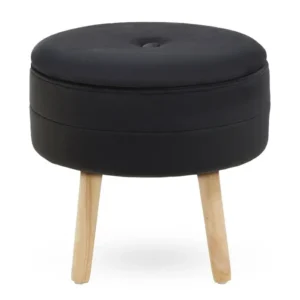 Vyvy Black Velvet Stool