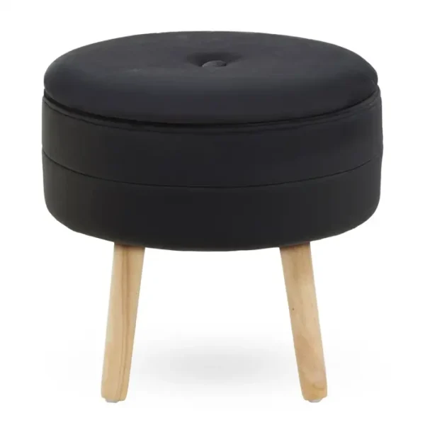 Vyvy Black Velvet Stool