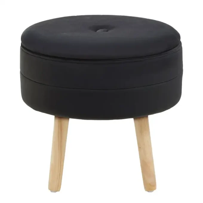 Vyvy Black Velvet Stool1