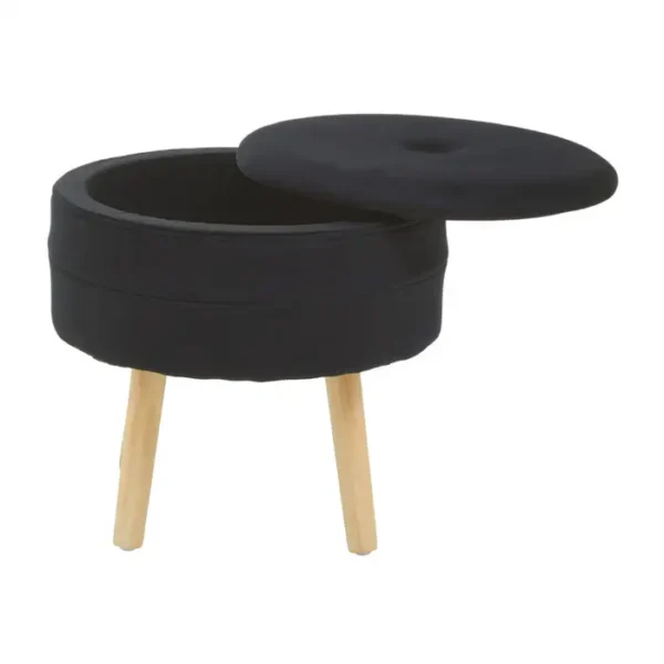 Vyvy Black Velvet Stool2