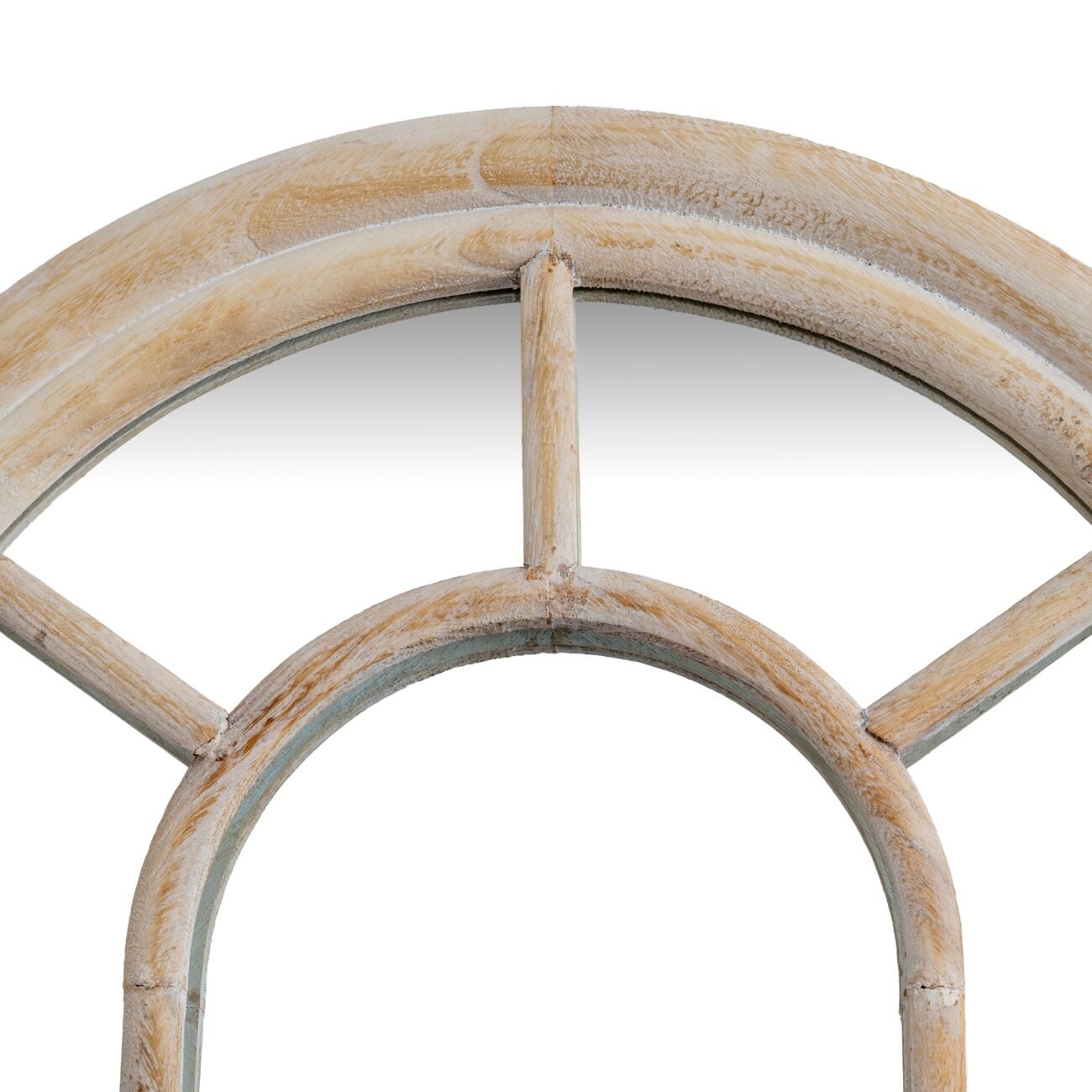 Washed Wood Tall Arched Window Mirror Washed Wood Tall Arched Window Mirror