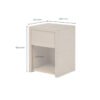 Wickham Ribbed Oak Bedside | 1 Drawer - Image 2