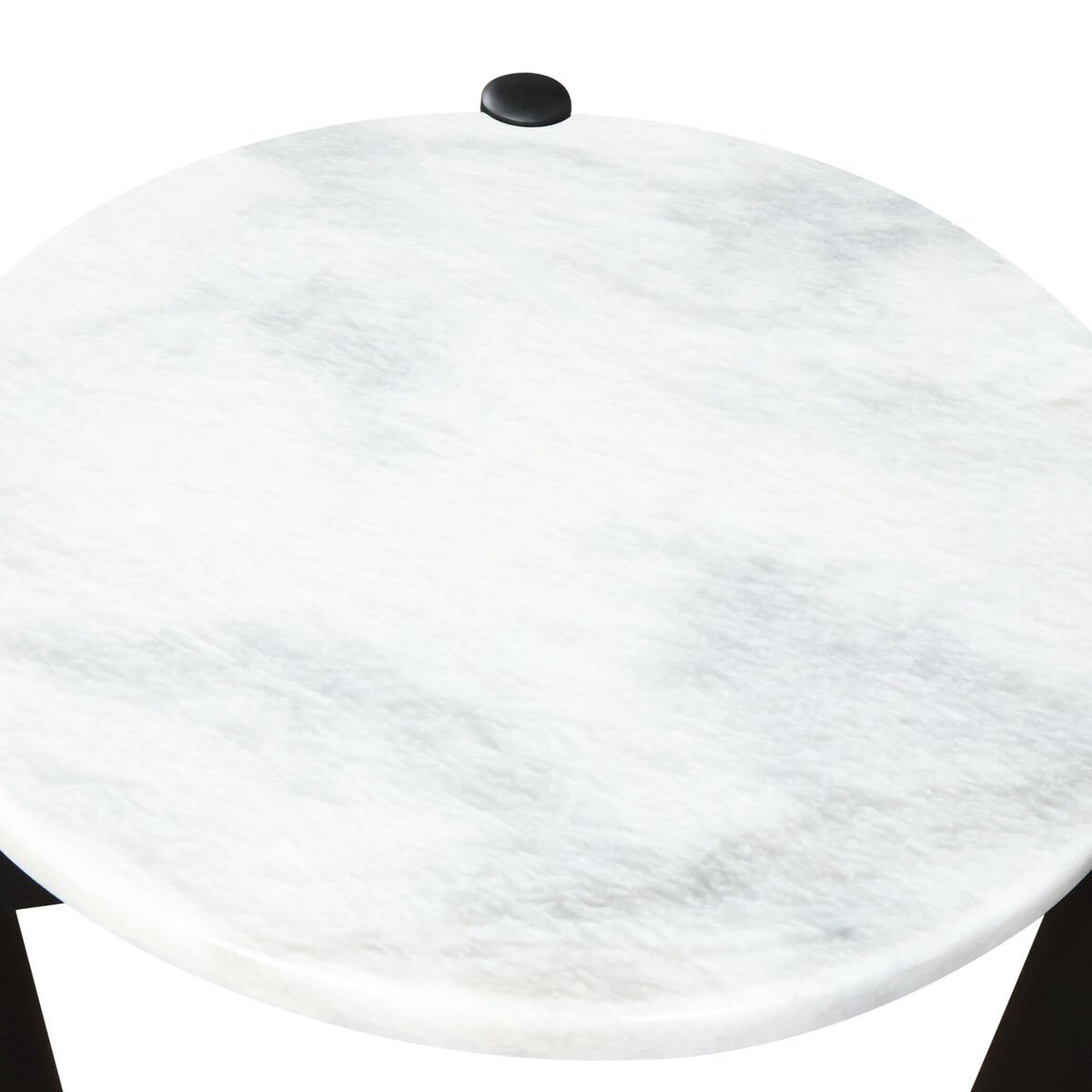 Wilbby White Marble Top and Black Finish Mango Wood Side Table Wilbby White Marble Top and Black Finish Mango Wood Side Table