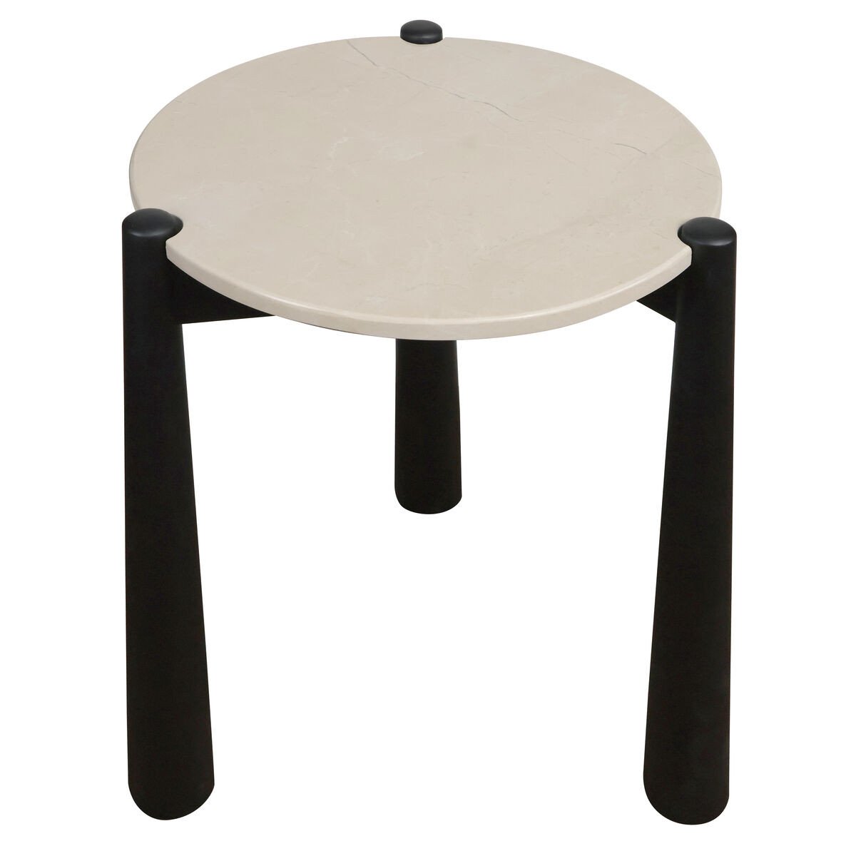 Wilbby Cream Marble Top and Mango Wood Side Table Wilbby Cream Marble Top and Mango Wood Side Table