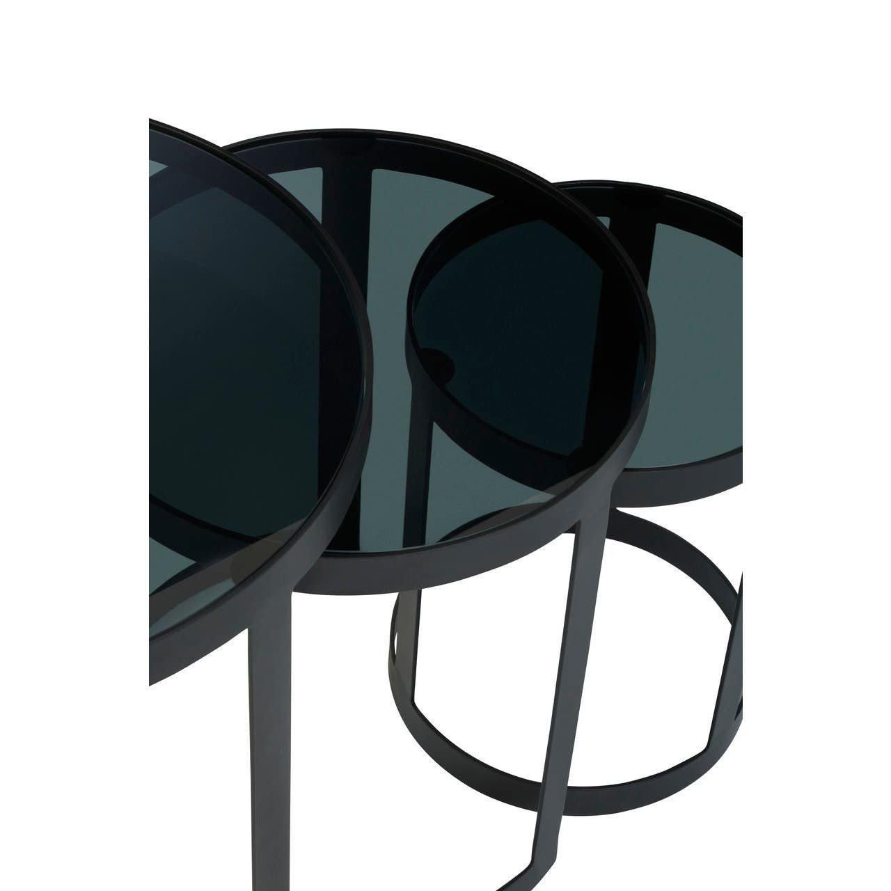 Ala Set Of Three Black Nesting Tables Ala Set Of Three Black Nesting Tables