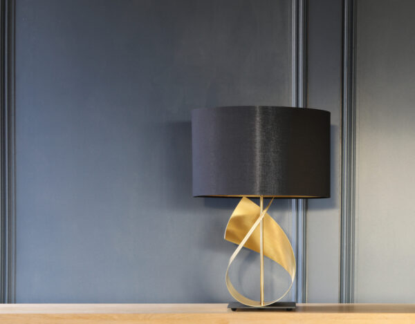 Flux Table Lamp in Brushed Brass