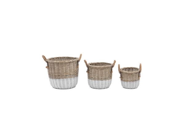 Autumn Hand Woven Storage Basket Nest Set of 3 - Image 2