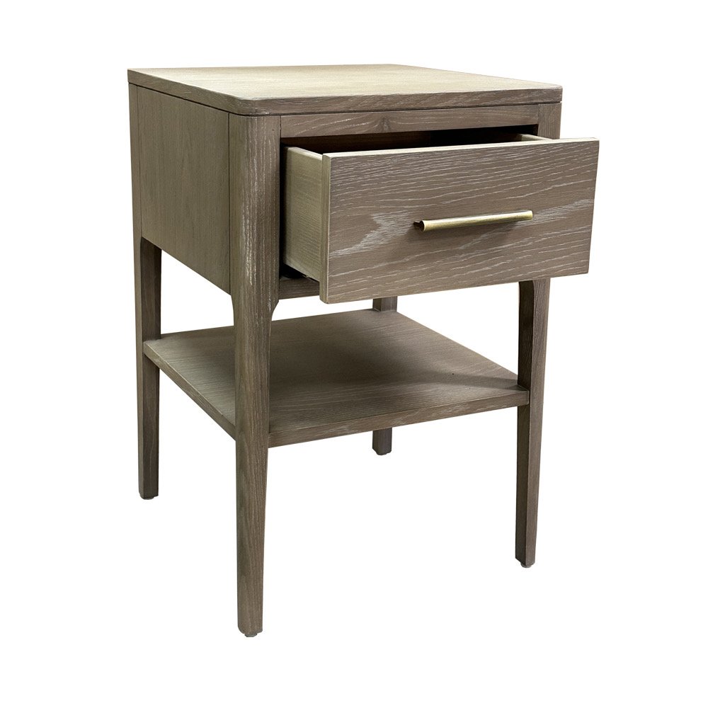 Abberley Bedside Table One Drawer Oak Abberley Bedside Table One Drawer Oak