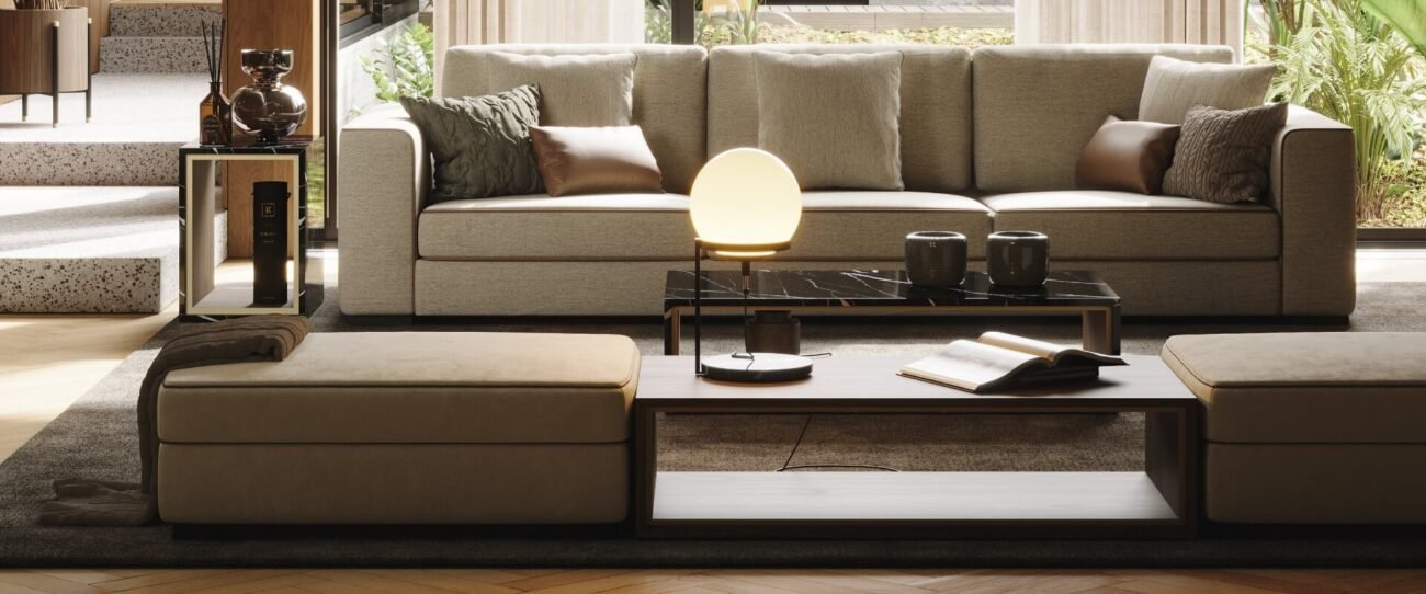 Grey sofas