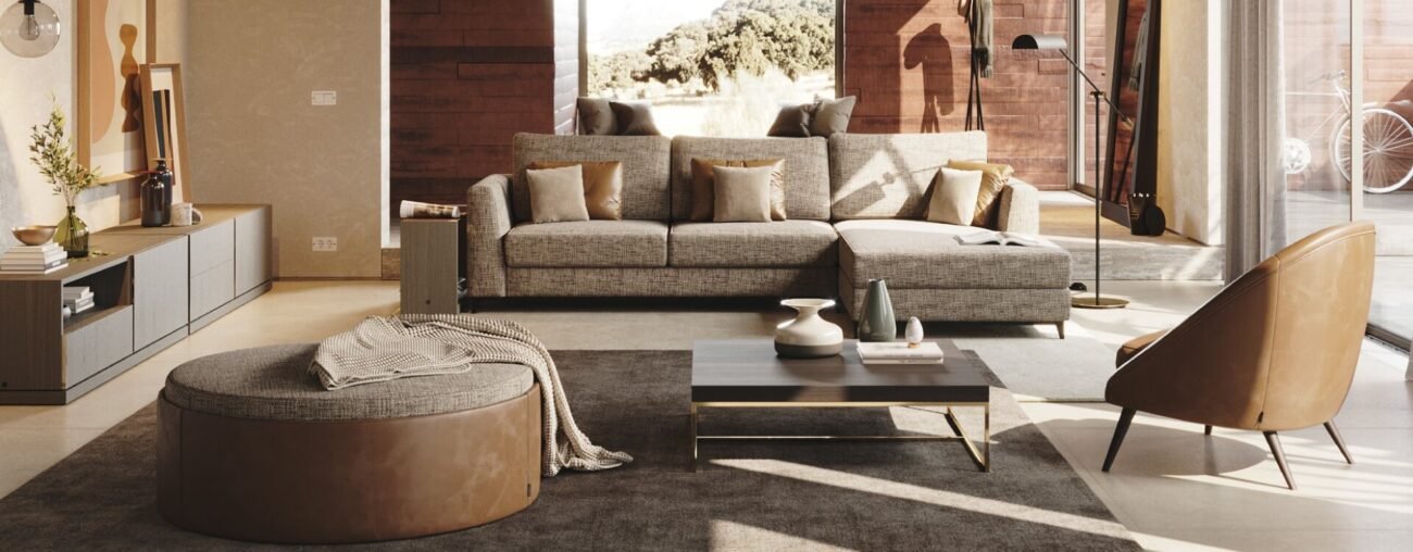 London sofa with chaise longue