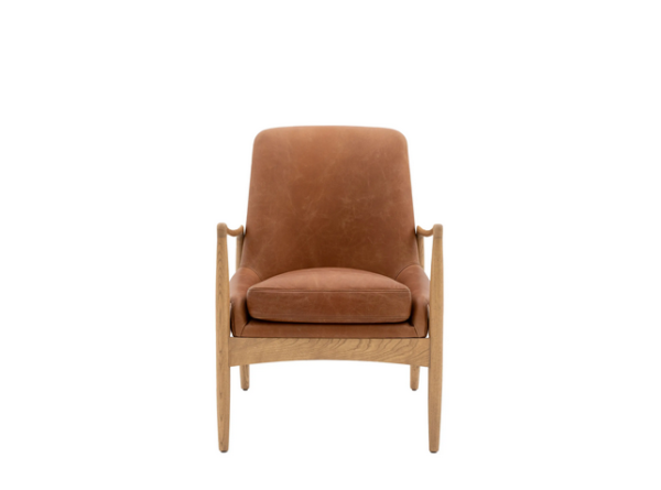 Carrie Armchair Brown Leather