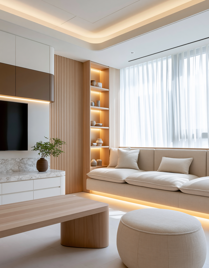 living room sideboard interior design idea