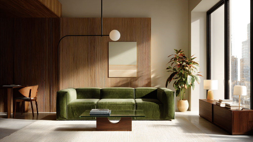 Fluted Wood Wall