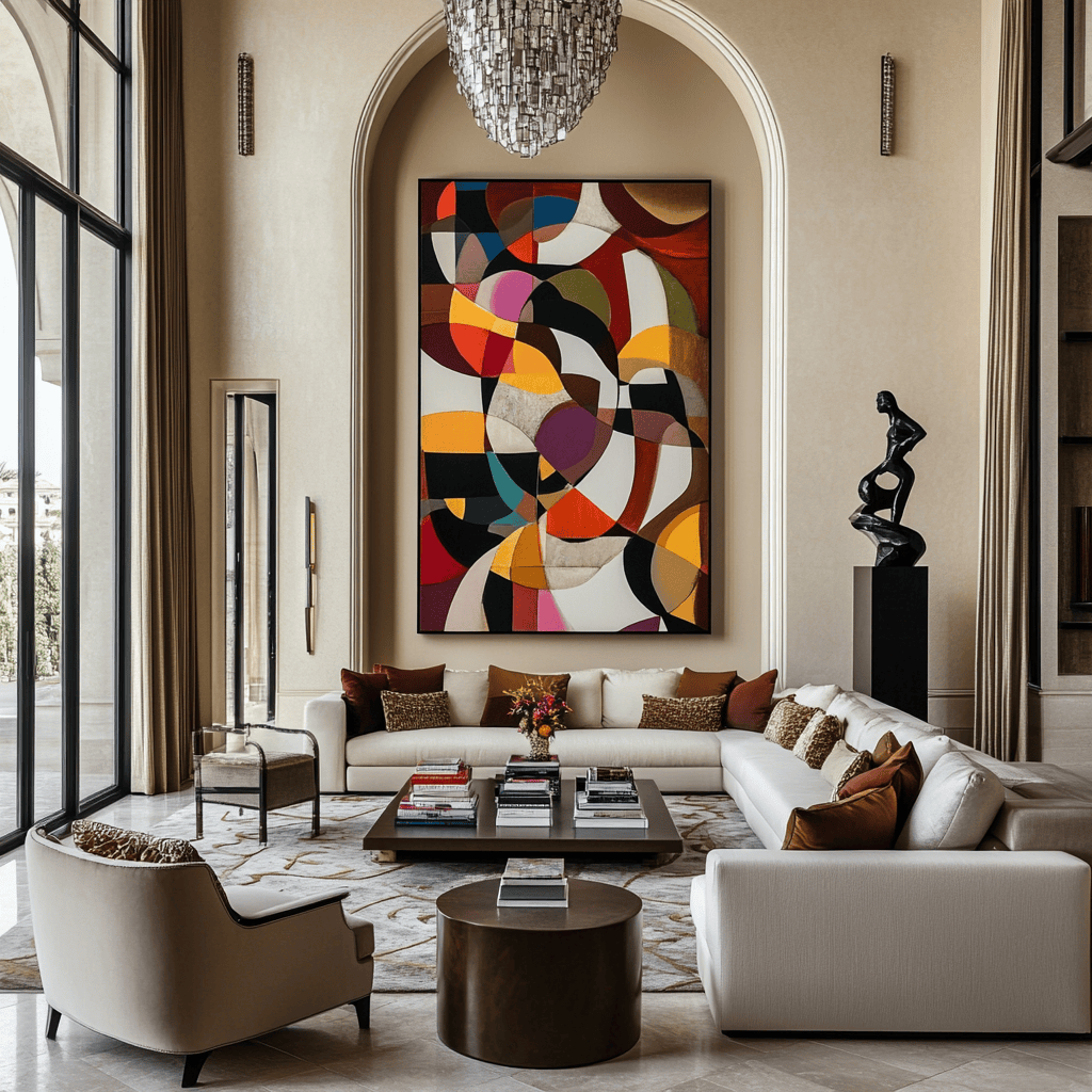 Bold Art in Neutral Spaces
