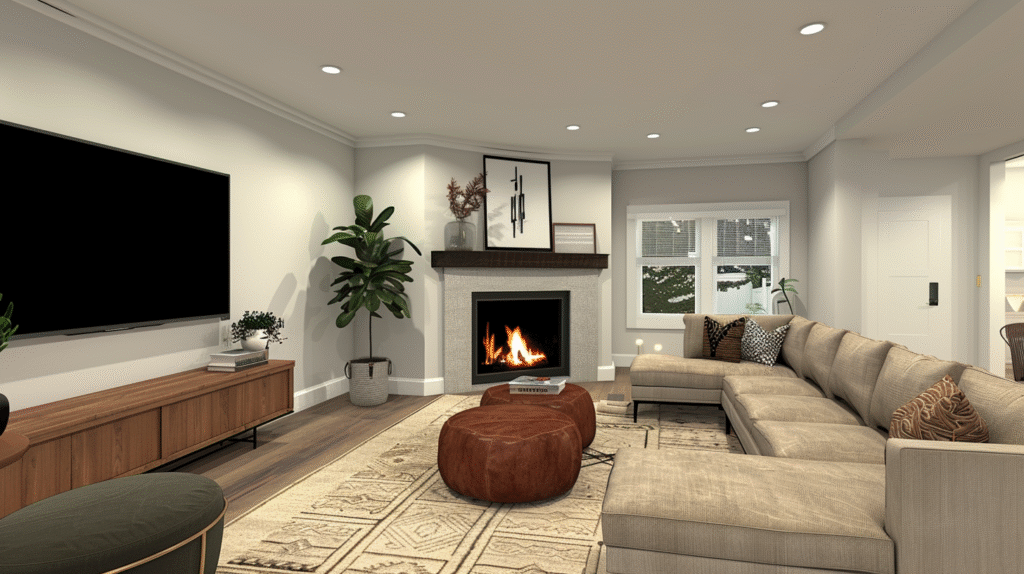 12 Solutions for a Living Room with Fireplace and TV That Compete for Attention