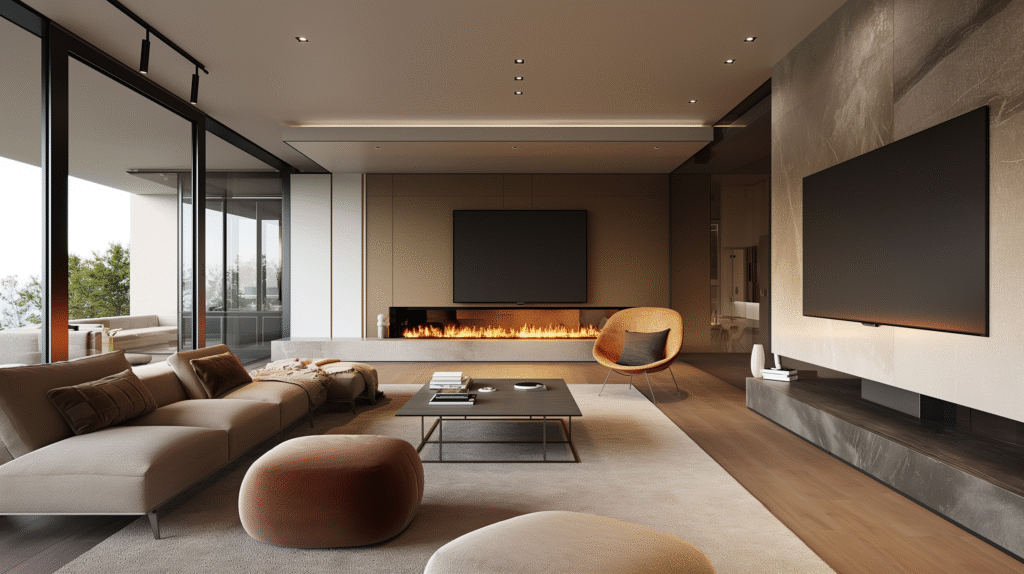 12 Solutions for a Living Room with Fireplace and TV That Compete for Attention