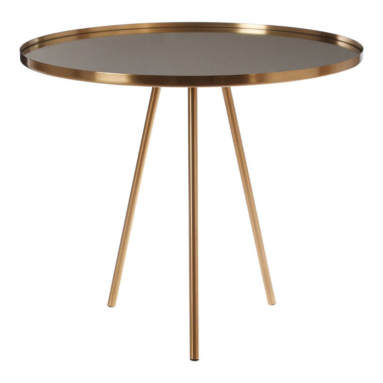Ala Gold Finish Mirrored Top Side Table Ala Gold Finish Mirrored Top Side Table