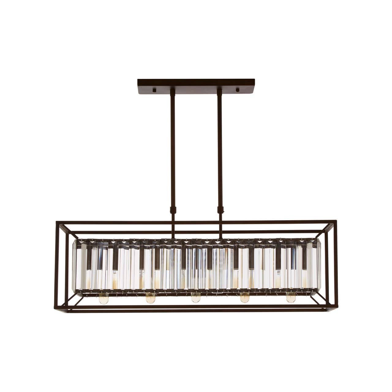 Kiko 5 Bulb Dark Bronze and Glass Ceiling Light Kiko 5 Bulb Dark Bronze and Glass Ceiling Light