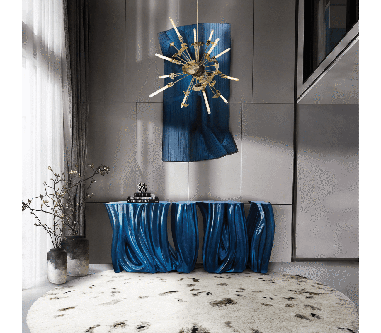 Monochrome Gold Sideboard