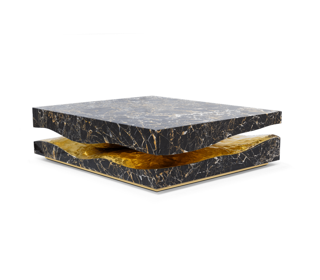Quarry Portoro Marble Center Table