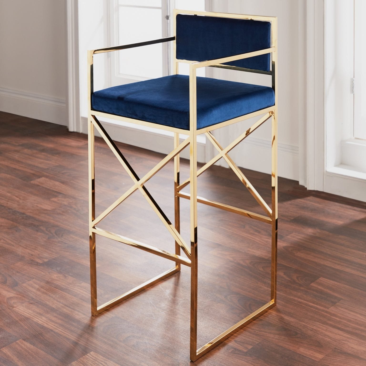 Navy Blue Barstool