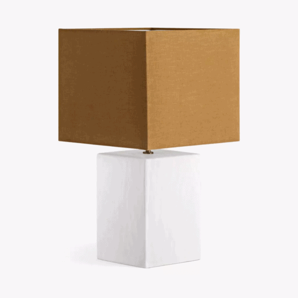 Lamp – Small Rectangular Gesso - Image 3